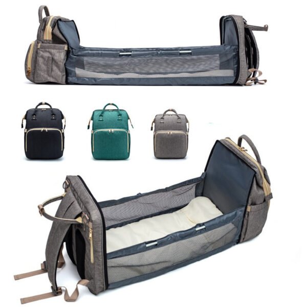USB Charging Mommy Bed Backpack – Large Capacity Multi-function Mom Bag - Image 3