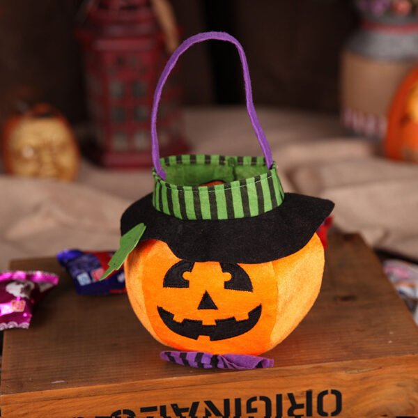 Cute Halloween Candy Bag – Pumpkin Pattern Handbag for Kids - Image 6