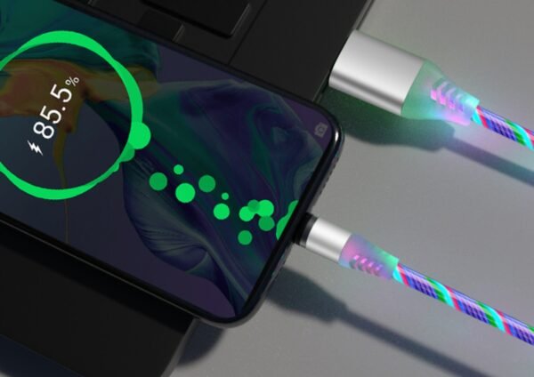 Flowing Light Magnetic Streamer Data Line Cable – iPhone & Android Compatible - Image 4
