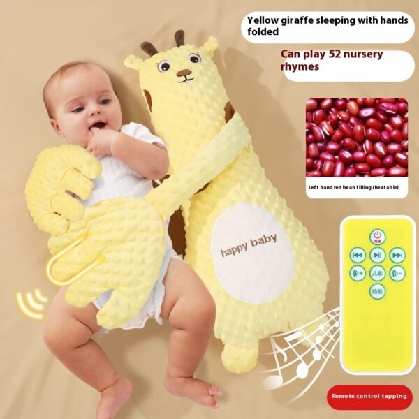 Infant Exhaust Pillow Hand Remote Controlled Soothing For Baby Sleep Cartoon Plush Toddler Comforting Hand - Image 7