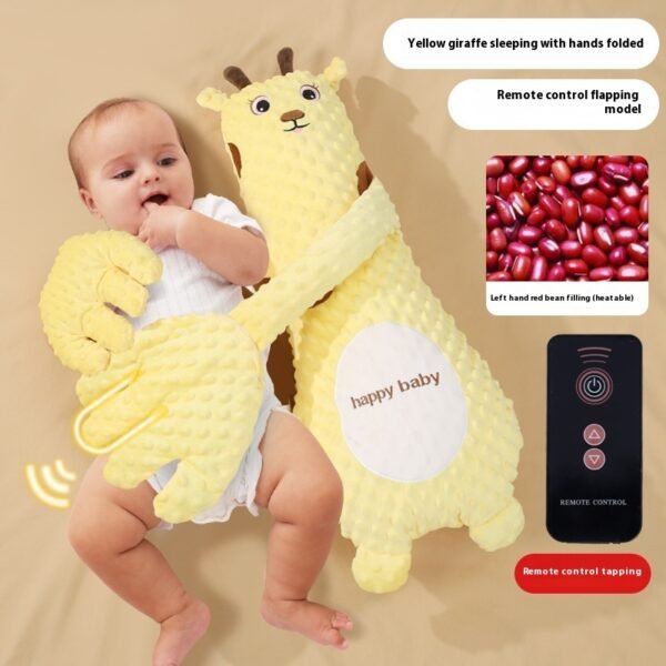 Infant Exhaust Pillow Hand Remote Controlled Soothing For Baby Sleep Cartoon Plush Toddler Comforting Hand - Image 5