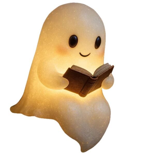 Cute LED Ghost Night Light Children's Nightlight Gift Bedside Sleep Lamp Halloween Decorations Lovely Ghost Lamp Warm Light - Image 5